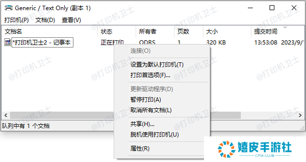 暂停打印
