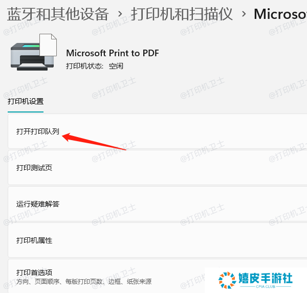 检查打印机队列