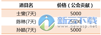 三国杀公会商店卖什么道具 三国杀公会商店武将价格
