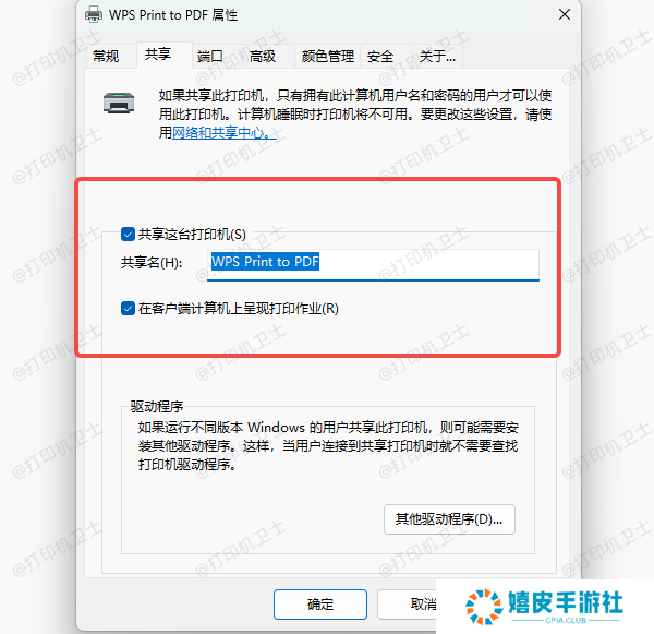 确认共享打印机设置是否正确