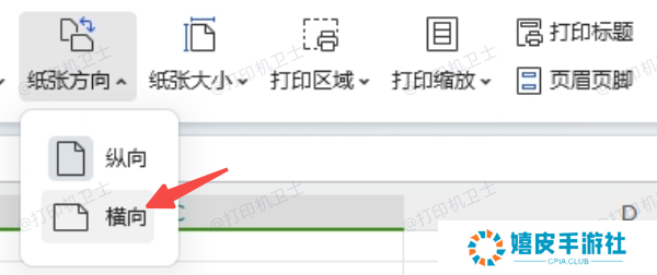 调整纸张方向和纸张大小