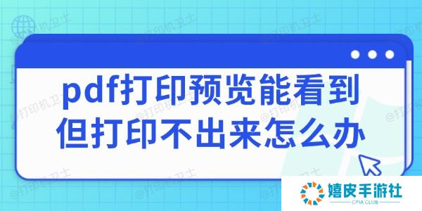 pdf打印预览能看到但打印不出来怎么办 pdf打印预览能看到但打印不出来怎么办