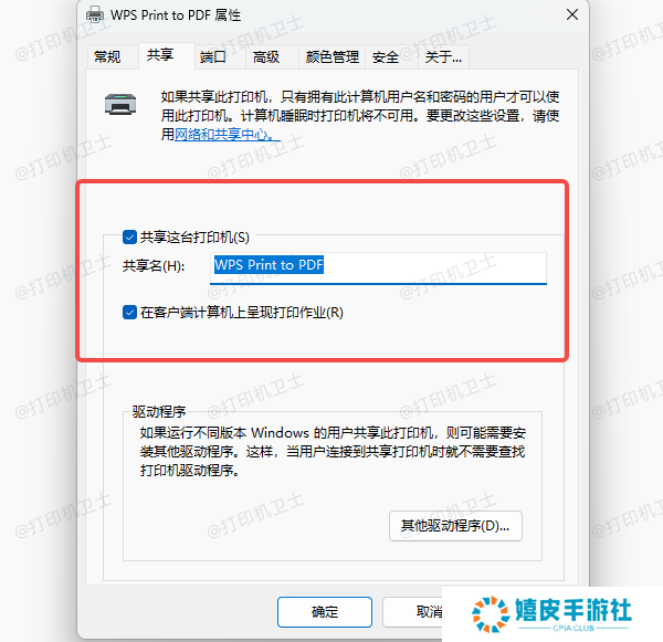 启用打印机共享功能